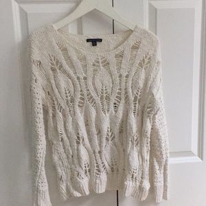 American Eagle Cream Knit Sweater